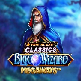 Enjoy Fire Blaze Blue Wizard Megaways by Rarestone Gaming – logo hosted on harryycasino.co.uk