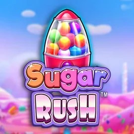 Sugar Rush slot logo by Pragmatic Play at Harry Casino